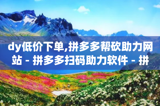 dy低价下单,拼多多帮砍助力网站 - 拼多多扫码助力软件 - 拼多多领700元仅差积分20-第1张图片-靖非智能科技传媒