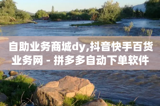 自助业务商城dy,抖音快手百货业务网 - 拼多多自动下单软件下载 - 拼多多网页版入口官方-第1张图片-靖非智能科技传媒