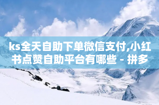 ks全天自助下单微信支付,小红书点赞自助平台有哪些 - 拼多多代砍网站秒砍 - 拼多多大量商家闹