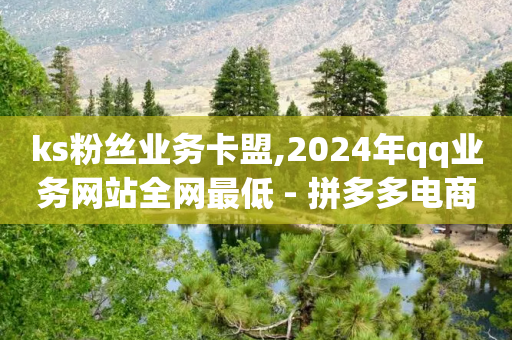 ks粉丝业务卡盟,2024年qq业务网站全网最低 - 拼多多电商 - 拼多多最新砍价攻略