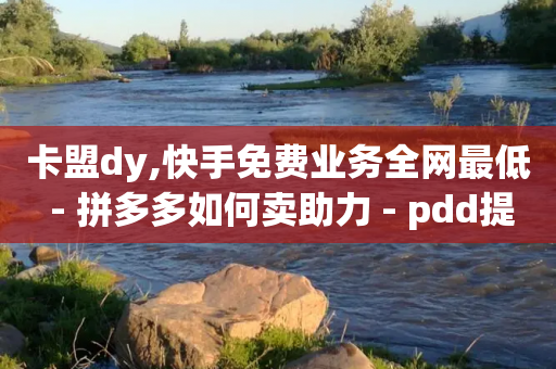 卡盟dy,快手免费业务全网最低 - 拼多多如何卖助力 - pdd提现套路顺序-第1张图片-靖非智能科技传媒