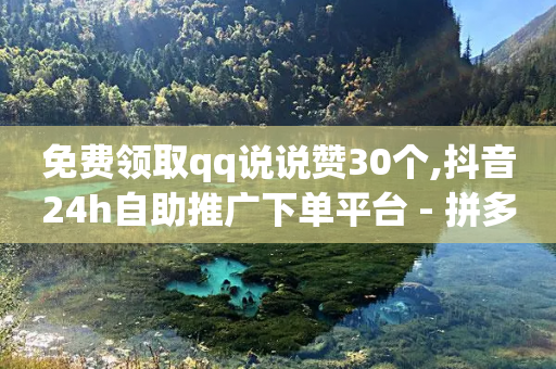 免费领取qq说说赞30个,抖音24h自助推广下单平台 - 拼多多领700元全过程 - 拼多多1个元宝-第1张图片-靖非智能科技传媒