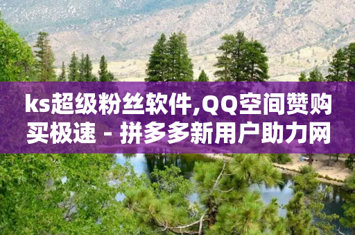 ks超级粉丝软件,QQ空间赞购买极速 - 拼多多新用户助力网站免费 - 助力平台哪个平台最好-第1张图片-靖非智能科技传媒