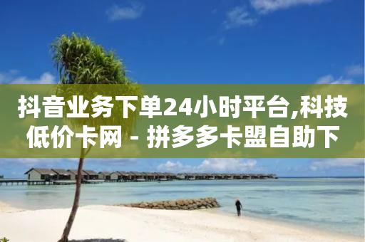 抖音业务下单24小时平台,科技低价卡网 - 拼多多卡盟自助下单服务 - 拼多多助力挣的钱在哪里查看-第1张图片-靖非智能科技传媒