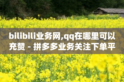 bilibili业务网,qq在哪里可以充赞 - 拼多多业务关注下单平台入口链接 - 淘宝拼多多帮刷销量-第1张图片-靖非智能科技传媒