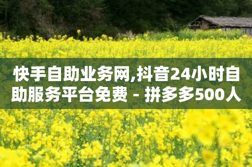 快手自助业务网,抖音24小时自助服务平台免费 - 拼多多500人互助群 - 拼多多真人砍价代砍平台软件-第1张图片-靖非智能科技传媒