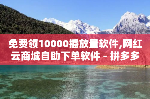 免费领10000播放量软件,网红云商城自助下单软件 - 拼多多砍价网站一元10刀 - 拼多多盗版软件为啥是免费的-第1张图片-靖非智能科技传媒