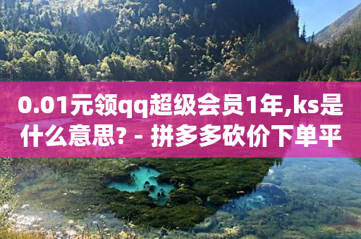 0.01元领qq超级会员1年,ks是什么意思? - 拼多多砍价下单平台 - 拼多多免费刀-第1张图片-靖非智能科技传媒