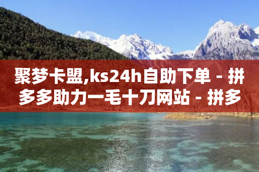 聚梦卡盟,ks24h自助下单 - 拼多多助力一毛十刀网站 - 拼多多更新最新版本