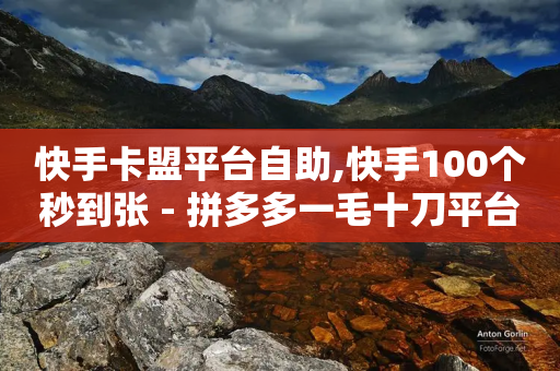 快手卡盟平台自助,快手100个秒到张 - 拼多多一毛十刀平台 - 拼多多大转盘最后金币吗