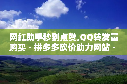 网红助手秒到点赞,QQ转发量购买 - 拼多多砍价助力网站 - 现金大转盘助力记录怎么查看-第1张图片-靖非智能科技传媒