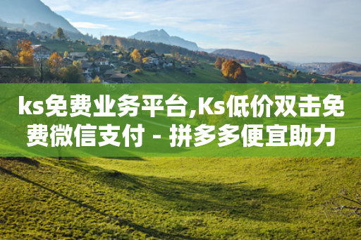 ks免费业务平台,Ks低价双击免费微信支付 - 拼多多便宜助力链接 - 拼多多推金币1500元能提现吗-第1张图片-靖非智能科技传媒