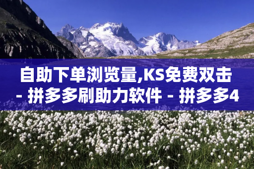 自助下单浏览量,KS免费双击 - 拼多多刷助力软件 - 拼多多40元现金大转盘-第1张图片-靖非智能科技传媒