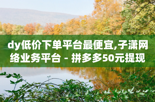 dy低价下单平台最便宜,子潇网络业务平台 - 拼多多50元提现要多少人助力 - 积分完了是元宝-第1张图片-靖非智能科技传媒