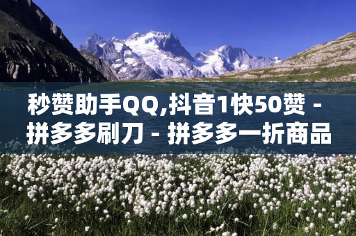 秒赞助手QQ,抖音1快50赞 - 拼多多刷刀 - 拼多多一折商品怎么找-第1张图片-靖非智能科技传媒