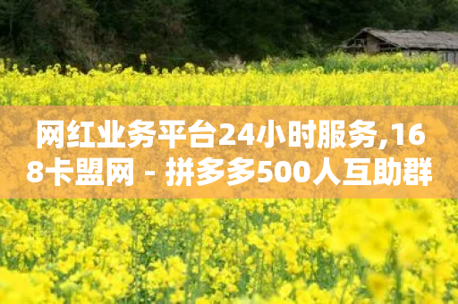 网红业务平台24小时服务,168卡盟网 - 拼多多500人互助群免费 - 拼多多店铺收入的钱在哪里