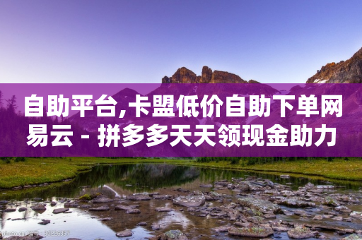 自助平台,卡盟低价自助下单网易云 - 拼多多天天领现金助力 - 快手助力接单平台官网-第1张图片-靖非智能科技传媒