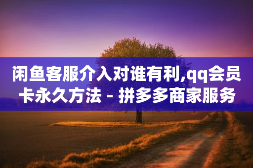 闲鱼客服介入对谁有利,qq会员卡永久方法 - 拼多多商家服务平台 - 拼多多砍价互助群免费