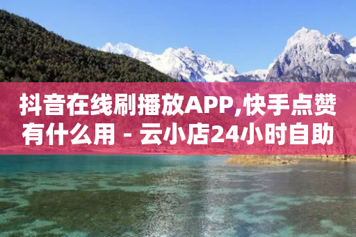 抖音在线刷播放APP,快手点赞有什么用 - 云小店24小时自助下单 - 拼多多店铺购买