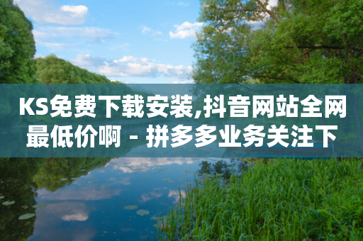 KS免费下载安装,抖音网站全网最低价啊 - 拼多多业务关注下单平台 - 拼多多上搞定驾照体检