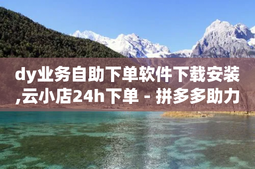 dy业务自助下单软件下载安装,云小店24h下单 - 拼多多助力网站 - 免费购物网站-第1张图片-靖非智能科技传媒