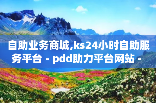 自助业务商城,ks24小时自助服务平台 - pdd助力平台网站 - 拼多多商家号购买最简单方法-第1张图片-靖非智能科技传媒