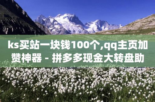 ks买站一块钱100个,qq主页加赞神器 - 拼多多现金大转盘助力 - 700拼多多福卡后再是-第1张图片-靖非智能科技传媒