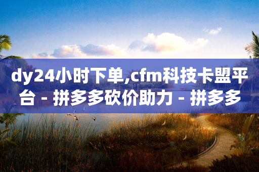 dy24小时下单,cfm科技卡盟平台 - 拼多多砍价助力 - 拼多多领50元现金是真的吗