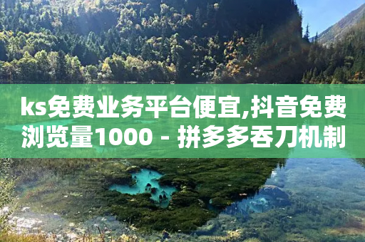 ks免费业务平台便宜,抖音免费浏览量1000 - 拼多多吞刀机制 - 拼多多怎么查给谁助力了呢-第1张图片-靖非智能科技传媒