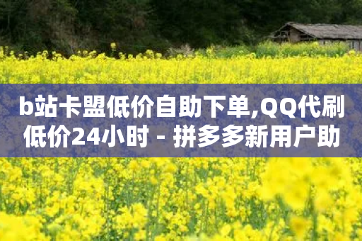 b站卡盟低价自助下单,QQ代刷低价24小时 - 拼多多新用户助力网站 - 拼多多免费领商品要多少人-第1张图片-靖非智能科技传媒