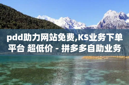 pdd助力网站免费,KS业务下单平台 超低价 - 拼多多自助业务网 - 拼多多刮刮卡退出找不到了-第1张图片-靖非智能科技传媒