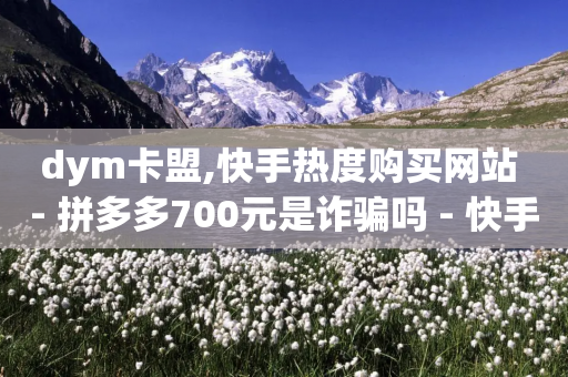 dym卡盟,快手热度购买网站 - 拼多多700元是诈骗吗 - 快手双击平台ks下单-稳定-第1张图片-靖非智能科技传媒