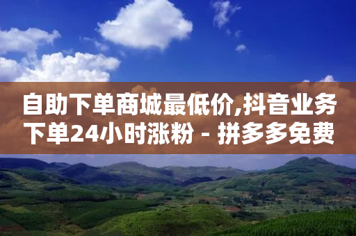 自助下单商城最低价,抖音业务下单24小时涨粉 - 拼多多免费助力网站入口 - 拼多多招聘官网-第1张图片-靖非智能科技传媒