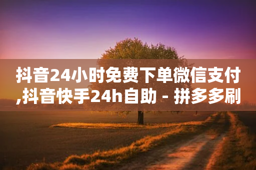 抖音24小时免费下单微信支付,抖音快手24h自助 - 拼多多刷助力 - 拼多多刀具-第1张图片-靖非智能科技传媒