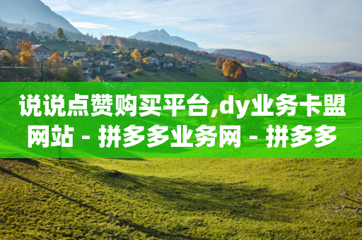 说说点赞购买平台,dy业务卡盟网站 - 拼多多业务网 - 拼多多惊喜任务-第1张图片-靖非智能科技传媒