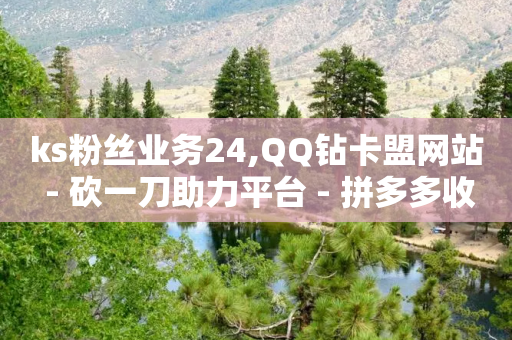 ks粉丝业务24,QQ钻卡盟网站 - 砍一刀助力平台 - 拼多多收集了钻石又来碎片