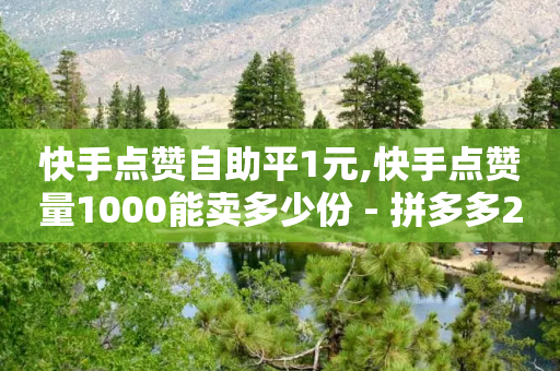 快手点赞自助平1元,快手点赞量1000能卖多少份 - 拼多多24小时助力平台 - 拼多多助力工具最新版-第1张图片-靖非智能科技传媒