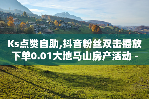 Ks点赞自助,抖音粉丝双击播放下单0.01大地马山房产活动 - 小红书500粉购买 - 拼多多买人助力有成功的吗