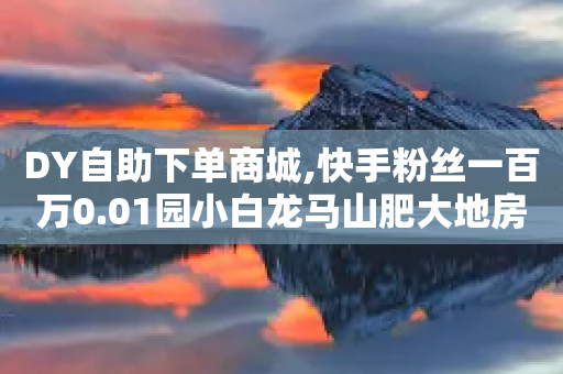 DY自助下单商城,快手粉丝一百万0.01园小白龙马山肥大地房产装修网站 - 全网低价辅助发卡网 - 拼多多抽奖次数怎么刷-第1张图片-靖非智能科技传媒