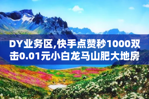 DY业务区,快手点赞秒1000双击0.01元小白龙马山肥大地房产装修 - 抖音卡盟24小时下单平台 - 拼多多大转盘到元宝之后是啥-第1张图片-靖非智能科技传媒