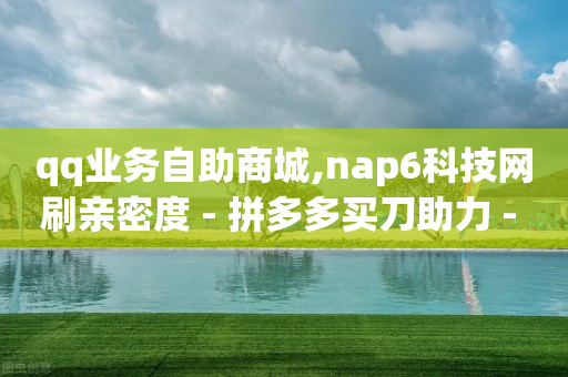 qq业务自助商城,nap6科技网刷亲密度 - 拼多多买刀助力 - 700元锦鲤附体要多少个-第1张图片-靖非智能科技传媒