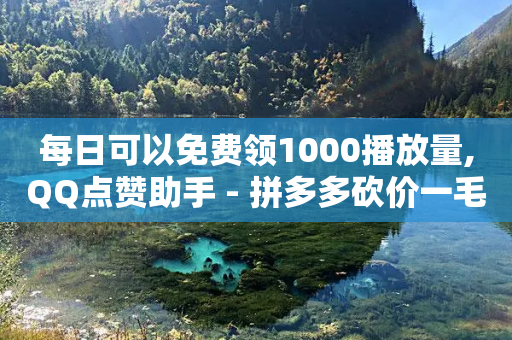 每日可以免费领1000播放量,QQ点赞助手 - 拼多多砍价一毛十刀网站靠谱吗 - 拼多多助力进程-第1张图片-靖非智能科技传媒