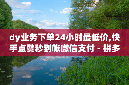 dy业务下单24小时最低价,快手点赞秒到帐微信支付 - 拼多多助力600元要多少人 - 拼多多砍价永远差一刀?