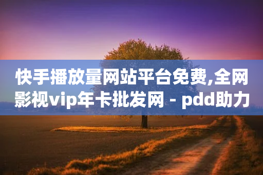 快手播放量网站平台免费,全网影视vip年卡批发网 - pdd助力购买 - pdd提现套路顺序-第1张图片-靖非智能科技传媒