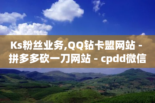 Ks粉丝业务,QQ钻卡盟网站 - 拼多多砍一刀网站 - cpdd微信群二维码最新