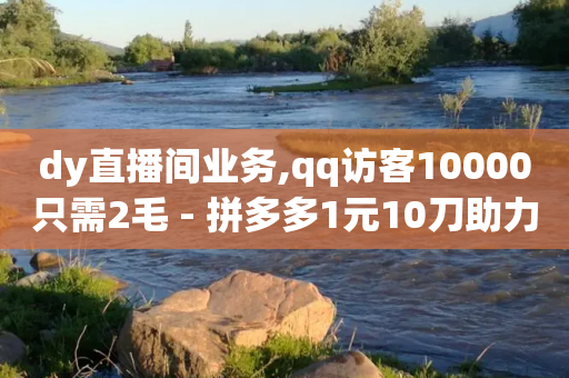 dy直播间业务,qq访客10000只需2毛 - 拼多多1元10刀助力平台 - 吾爱助手app官网登录入口