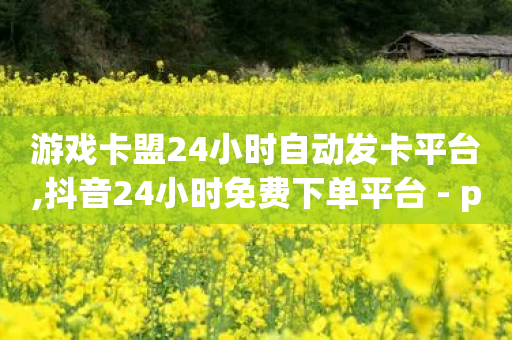 游戏卡盟24小时自动发卡平台,抖音24小时免费下单平台 - pdd提现700套路最后一步 - 拼多多卡盟自助下单服务-第1张图片-靖非智能科技传媒