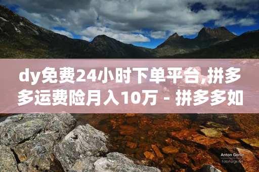 dy免费24小时下单平台,拼多多运费险月入10万 - 拼多多如何卖助力 - 发布助力任务的平台-第1张图片-靖非智能科技传媒