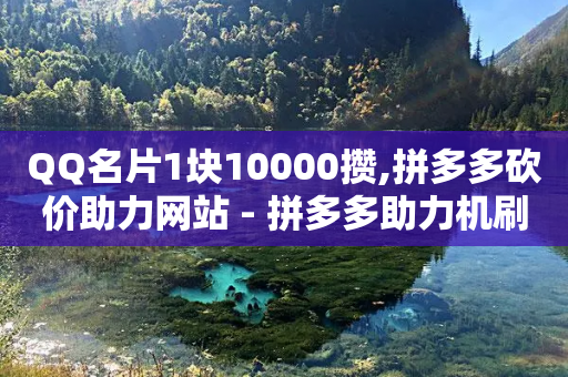 QQ名片1块10000攒,拼多多砍价助力网站 - 拼多多助力机刷网站 - 探探糖类似的砍价平台