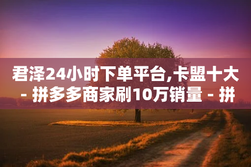 君泽24小时下单平台,卡盟十大 - 拼多多商家刷10万销量 - 拼多多授权给别人了怎么解除-第1张图片-靖非智能科技传媒